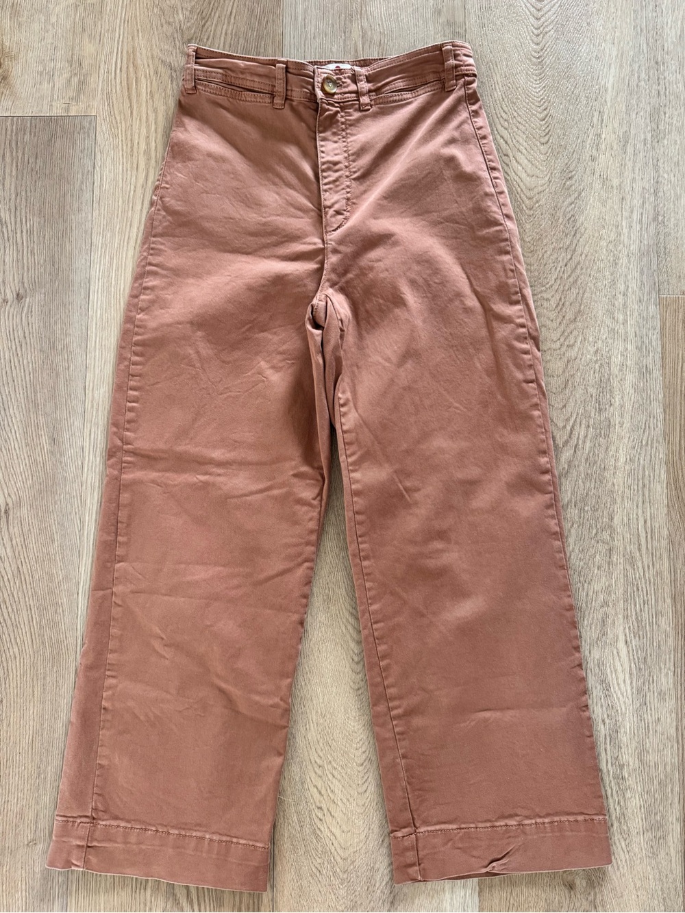 Marine Layer Bridget Crop Wide-Leg Pants Size 8 Camel